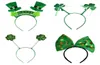 Irlandzki St Patricks Day Opaska na głowę zielona opaska na włosy krasnoludowe Shamrock Bugacz fantazyjna sukienka karnawałowa akcesoria świąteczne imprezę Top Hats9532752
