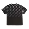 24SSヨーロッパメンズTシャツメンデザイナーティーサマーグラディエントレター印刷半袖Tシャツコットン女性ブラックホワイトTシャツ