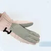 Rękawiczki z kreskówek zagęszczone ciepłe zimowe szkice pięciokrotne rękawice dla dzieci Windproof Boys Dziewczyny Akcesoria śniegu 4-12 lata 240112