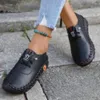 Dress Shoes 2022 New Spring Casual Women Shoes Platform Loafers 2022 Lace Up Leather Flats Slip-On Mom Shoe Mujer Zapatos Chaussure Femme