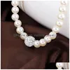 Best Selling Elegant Pearl Wild Fashion Designer Jewelry Set Womens Necklace Bracelet Earrings Bridal Drop Delivery Dhaiv