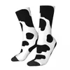 Men's Socks Aesthetic Cow Print Men Women Casual Black And White Novelty Spring Summer Autumn Winter Middle Tube Gifts