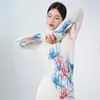 작업 드레스 Miyake 원래 주름 가을 겨울 마모 여성복 기질 인쇄 긴팔 바닥 셔츠 반 바디 스커트 2 피스
