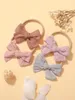 Hair Accessories 4Pcs/Set Baby Headband Nylon Infants Toddlers Elastic Band Born Girl Princess Bowknot Cute Wholesale