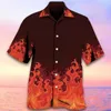 Camicie casual da uomo Camicia hawaiana con teschio stampato in 3D per uomo Summer Beach Manica corta Bottone Oversize Vacation Streetwear Abbigliamento importato