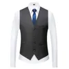 Coletes masculinos cor pura terno formal colete preto vermelho estilo britânico homens negócios festa social casamento noivo vestido colete homme slim fit top