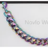 22mm 13mm Rainbow Aluminum Chain Light Weight Bags Purses Strap Accessory Wholesale 30-140CM Bag Chain Strap 240112