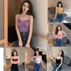 Tanks pour femmes Miiix Mode coréenne Pure Desire Style Chic Sexy Cross Purple Suspender Top Été Minceur Tricot Gilet Femme Vêtements