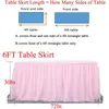 6ft White Tulle Table Skirt Rectangle Round Tables Tutu Ruffle Cloth for Wedding Bridal Shower Birthday Supplies 240112