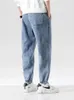 Printemps été noir bleu Baggy Jeans hommes Streetwear Denim Joggers décontracté coton sarouel Jean pantalon grande taille 6XL 7XL 8XL 240112