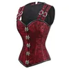 Shapers Femmes Gothique Punk Corset Vintage Boutons Sans Manches Shapewear Femmes Taille Formateur Body Shaper Lingerie Corsets Femme Vêtements