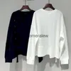 Women's T-Shirt Long Sleeve T Shirts Women Autumn Trendy Solid Color T-shirt Korean Style Loose Fake Button Design Pullover Asymmetric Niche Topephemeralew