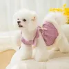 Hundebekleidung Herbst Winter Warme dicke Kleidung Schleife Pullover Rock Prinzessin Stil Katze Haustier Teddy Zweibein