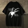 Y2k coreano masculino de rua de rua gráfico de aranha acubi harajuku egirl shornas curtas camisetas grunge estética de grandes dimensões roupas alt roupas 240113