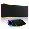 RGB Luminous Pure Black Mouse Pad Thicked Mouse Pad Large Table Pad Encrypted Non Slip Cool Extra Large Esports Gaming Office 240113