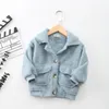 Jackor barn sherpa jacka höst/vinter barn casual lapel fleece fuzzy faux dragkedja neddy coat för baby pojke flicka 3-10 y outwear