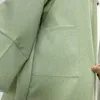 Roupas étnicas Linho Aberto Abaya com Bolsos Gota Grosso Quimono Islâmico Atacado Cardigan Mulheres Muçulmanas Vestido