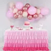 Tule Tafelrok Tutu Tafelkleed Servies voor Baby Shower Verjaardagsfeestje Decoraties Banket Bruiloft Thuis Leveringen 240112