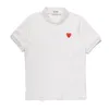 Ontwerper TEE Com Des Garcons PLAY Polo Speelshirt Wit Vlekkeloos Een keer gedragen Unisex Japan Beste kwaliteit EURO-maat