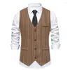 Chalecos de los hombres Vintage solo pecho traje chaleco colorido boda formal negocio casual chaleco