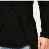 Men's Casual Shirts 2024 Spring/Summer Korean Version Fashion Hip Hop Long Sleeve T-shirt Fake Two Pieces