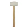 250g White Rubber Hammer Mallet Wood Handle For FloorTile Installation Decoration Rubber Hammer Hand Tools Workshop Equipment 240112