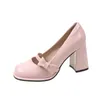 Pięta Kobiety Wysoka marka Silk Pumps 8 10 12cm Spring Spiczasta Rhinestone Square Bluckle Satin Women Wedding Buty 344 S