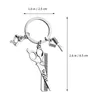 Nyckelringar 1 st frisör verktygsdesign Keychain Fashion Bag Pendant Handy Present Key Ring