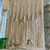 Bohemian Macrame Curtain Tapestry Wall Hanging Macrame Woven Door Curtain Divider Hanging Dream Catcher For Bedroom Living Room 240113