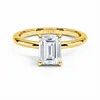 Met Certificaat Ring Emerald Cut 3ct 79mm Steen Zilver 925 Pass Diamond Test Sieraden Voor Vrouwen Huwelijkscadeau Vrouwelijke 240112