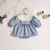 Rompers Milancel Autumn Baby Bodysuit Toddler Girls Girls Emboridery Collar Clothing H240508