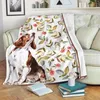 Couvertures couverture polaire Beagle florale chien imprimé adultes/enfants Sherpa