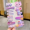 Hair Accessories 14 Pcs A Set Girls Cute Cartoon Sweet Clip Rainbow Fruit Bands Lovely Headwear Hairpins