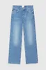 Pantalones de diseñador AB Annes Bing para mujer Hugh Jeans Mujeres lavado azul de cintura alta Casual pantalones de pierna ancha marca de gama alta Jean 533