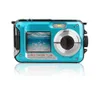 Väskor 2.7inch TFT Digital Camera Waterproof 24MP/48MP 1080P Dubbskärm 16x Digital Zoom Camcorder HD268 Underwater Camera