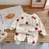 Ensembles de vêtements 2023 Automne Baby Clothing Set Boys Boys Suit Cartoon Cartoon Hoodie and Pantal 2pcs H240508