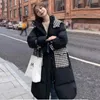 Women's Trench Coats Winter Parka Down Cotton Jacket Black Long Fashion Casual Parkas Jackets Hooded Warm Loose Cotton-Padded Clothing