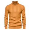 Männer Pullover 2024 Herbst Rollkragenpullover Mode Lässig Stricken Warme Basis Shirt Einfarbig Pullover 225