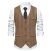 Mäns västar vintage singel breasted kostym väst färgglad bröllop formella affärer casual waistcoat