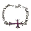 Designer CH Bracelet for Women Chromes New Diamond Inlaid Cross Female Personalized Heart Jewelry Men Chain Bracelets Classic Brand Classic Bangle BD3T