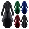 Vrouwen Middeleeuws Victoriaans Kostuum Tuxedo Tailcoat Gothic Steampunk Trench Onregelmatige Zoom Vintage Japon Outfit Jas Lente Herfst 240112