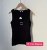 T-shirt femme tricoté T-shirt de créateur brodé pour femme Débardeur de sport de yoga 39227 9ST5