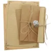 Подарочная упаковка 2 комплекта, пустая вставка для блокнота для путешественников, открытка «сделай сам», бумага для письма и конверты, блокноты с буквами, ретро-бумага