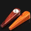 Pipa da fumo in legno Sigaretta per tabacco Pipa a mano con ciotola in metallo 17mm per tubi a base di erbe Accessori per fumatori Utensili per piattaforme petrolifere Filtri