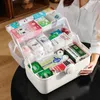 Scatola per medicinali di famiglia scatola per medicinali di grande capacità scatola per medicinali portatile multistrato piccola scatola per medicinali in plastica 240112