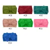 Bebê nó bandana meninas grande arco headbands elástico bowknot hairbands turbante sólido headwear cabeça envoltório acessórios de faixa de cabelo bj