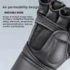 Half Finger Boxing Gloves Pu Leather MMA Fighting Kick Boxing Gloves Karate Muay Thai Training Workout Gloves Training Gear Men 240112