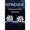 Platinum PT950 örhängen 052CT Stud for Women Sterling Silver 925 Skruva tillbaka GRA BOUCLES DOREILLES MARIAGE 240112