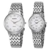 Woonun casal relógios marca superior de luxo ouro ultra fino relógios quartzo feminino amantes relógio conjunto presente dos namorados personalizado 240112