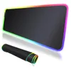 Volledig zwarte RGB antislip gaming-muismat voor pc-gamingconsoles groot/middelgroot/klein toetsenbord tapijtpad muismat rubber bureauonderlegger 240113